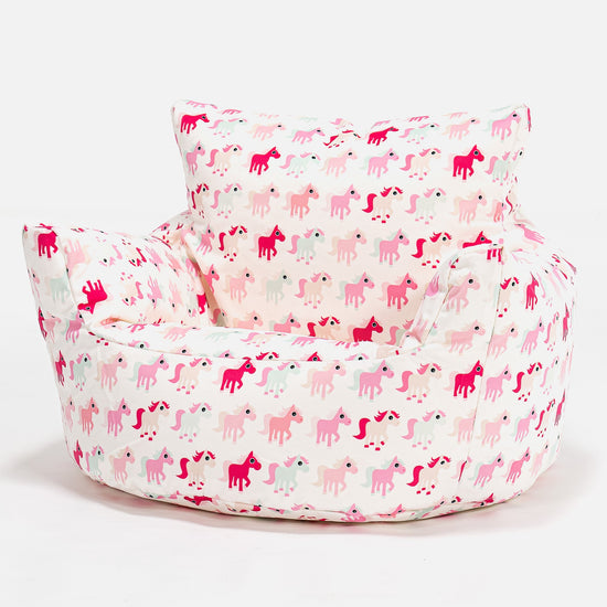 Babzsákfotel Kartámasszal 1-3 Éves Kisgyermekek Számára - Minták Kicsi póni 01