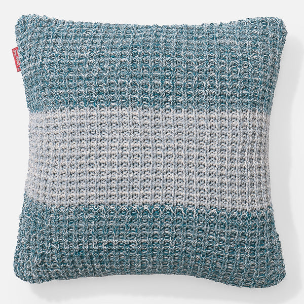 Párnahuzat 47 x 47cm - 100% Luxuskivitelű Kötött Chester Kék 01