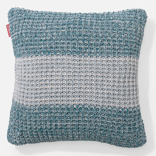 Párnahuzat 47 x 47cm - 100% Luxuskivitelű Kötött Chester Kék 01