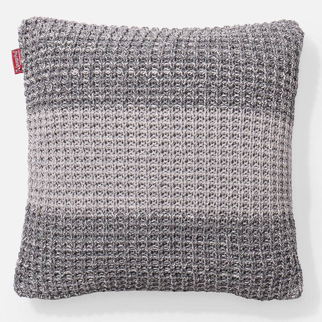 Párnahuzat 47 x 47cm - 100% Luxuskivitelű Kötött Chester Szürke 01