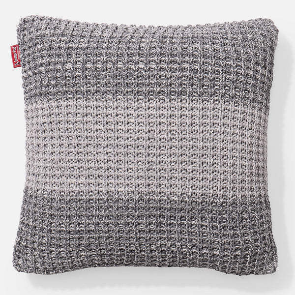Párnahuzat 47 x 47cm - 100% Luxuskivitelű Kötött Chester Szürke 01