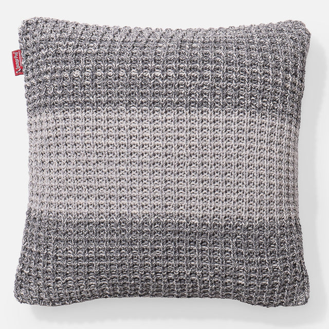 Párnahuzat 47 x 47cm - 100% Luxuskivitelű Kötött Chester Szürke 01