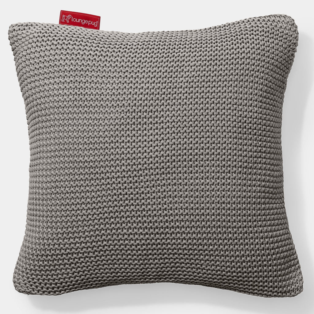 Párnahuzat 47 x 47cm - 100% Luxuskivitelű Kötött Ellos Grafitszürke 01