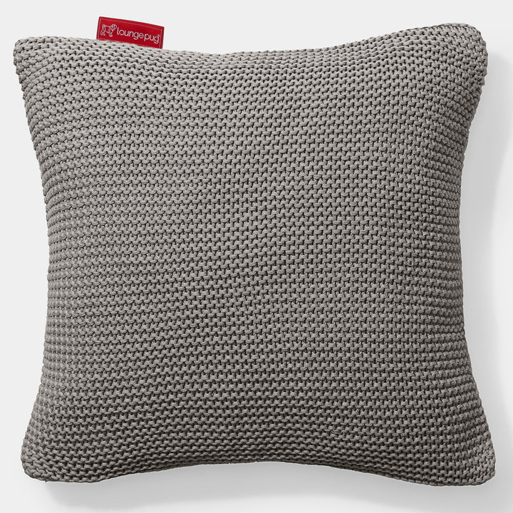 Párnahuzat 47 x 47cm - 100% Luxuskivitelű Kötött Ellos Grafitszürke 01