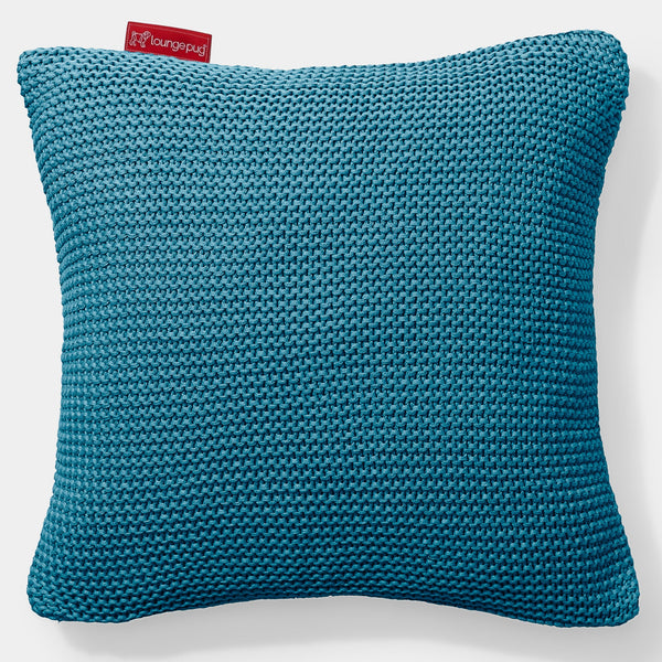 Párnahuzat 47 x 47cm - 100% Luxuskivitelű Kötött Ellos Petróleumkék 01