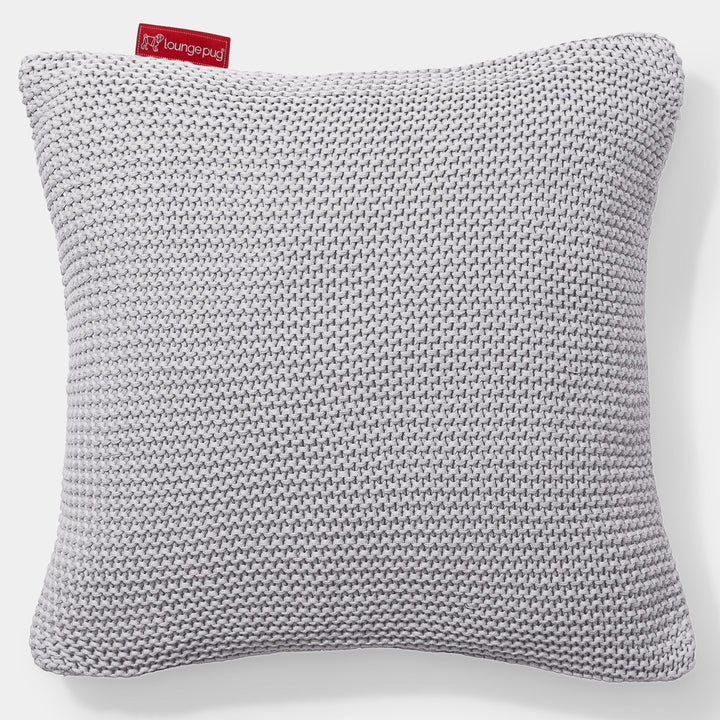 Párnahuzat 47 x 47cm - 100% Luxuskivitelű Kötött Ellos Világosszürke 01