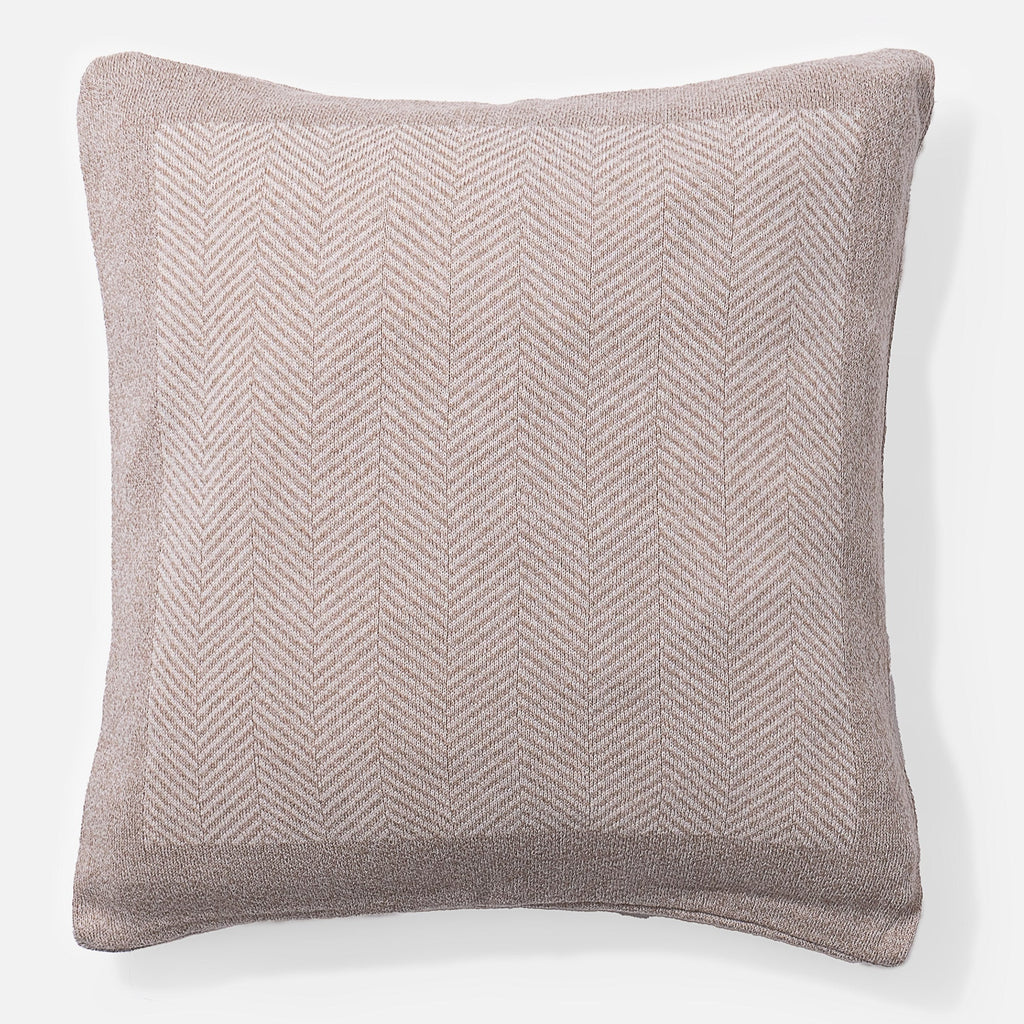Párnahuzat 47 x 47cm - 100% Luxuskivitelű Kötött Halcsont Kő 01