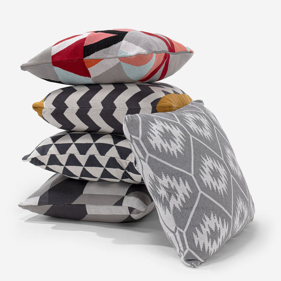 Párnahuzat 47 x 47cm - 100% Luxuskivitelű Kötött Prizma 03