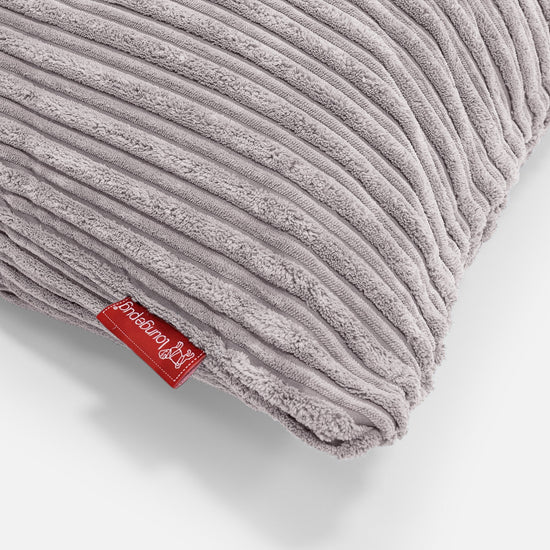 Párnahuzat 47 x 47cm - Klasszikus Kordbársony Alumínium Ezüst 03