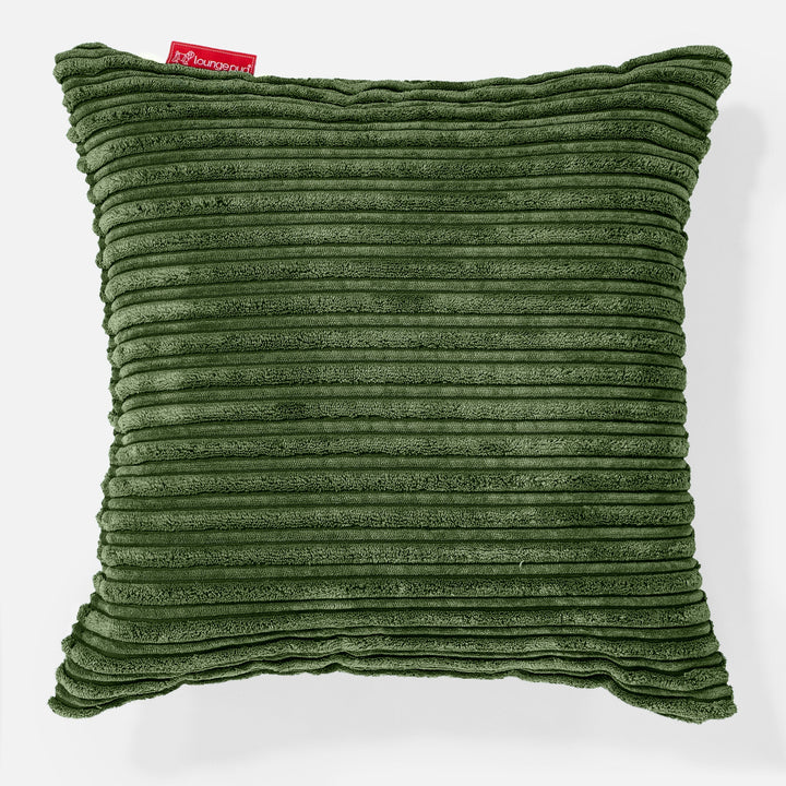 Párnahuzat 47 x 47cm - Klasszikus Kordbársony Erdei Zöld 01