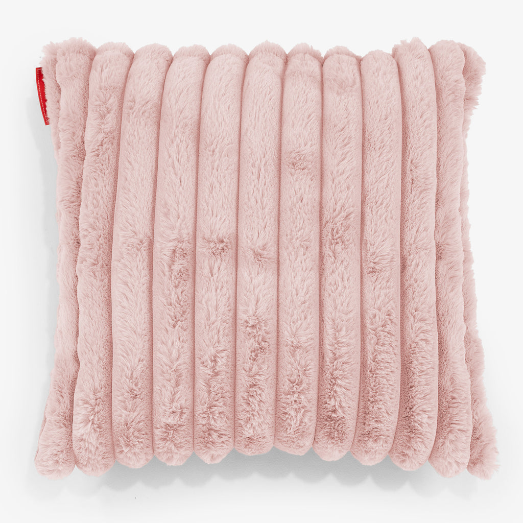 Párnahuzat 47 x 47cm - Ultra Plüss Kord Fakó rózsaszínű 01