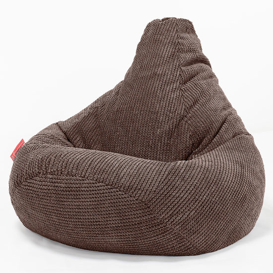 Háttámlás Babzsákfotel - Pompon Csokoládé 02