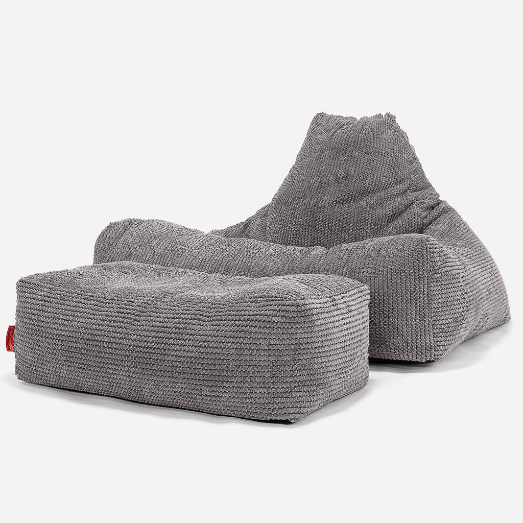 Babzsák-Klubfotel - Pompon Szénfekete 02