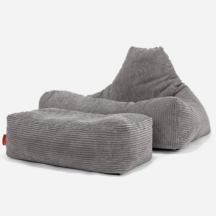 Babzsák-Klubfotel - Pompon Szénfekete 02