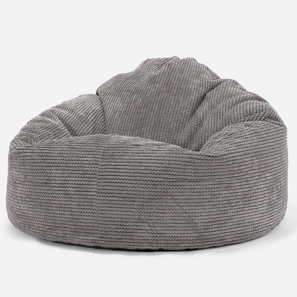 Mini Mamut Babzsákfotel - Pompon Szénfekete 01