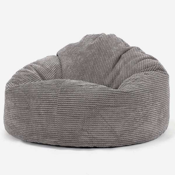 Mini Mamut Babzsákfotel - Pompon Szénfekete 01
