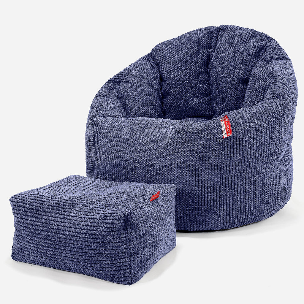 Összebújó Babzsákfotel - Pompon Bíbor 02