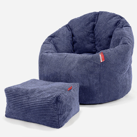 Összebújó Babzsákfotel - Pompon Bíbor 02