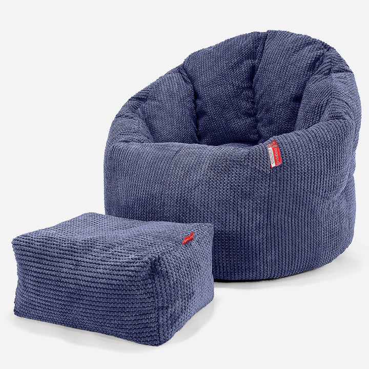 Összebújó Babzsákfotel - Pompon Bíbor 02