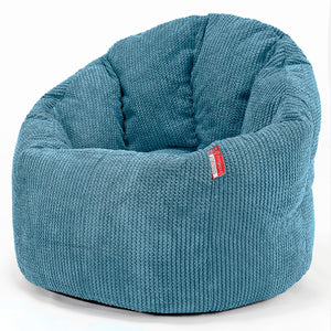Összebújó Babzsákfotel - Pompon Égei-tengeri kék