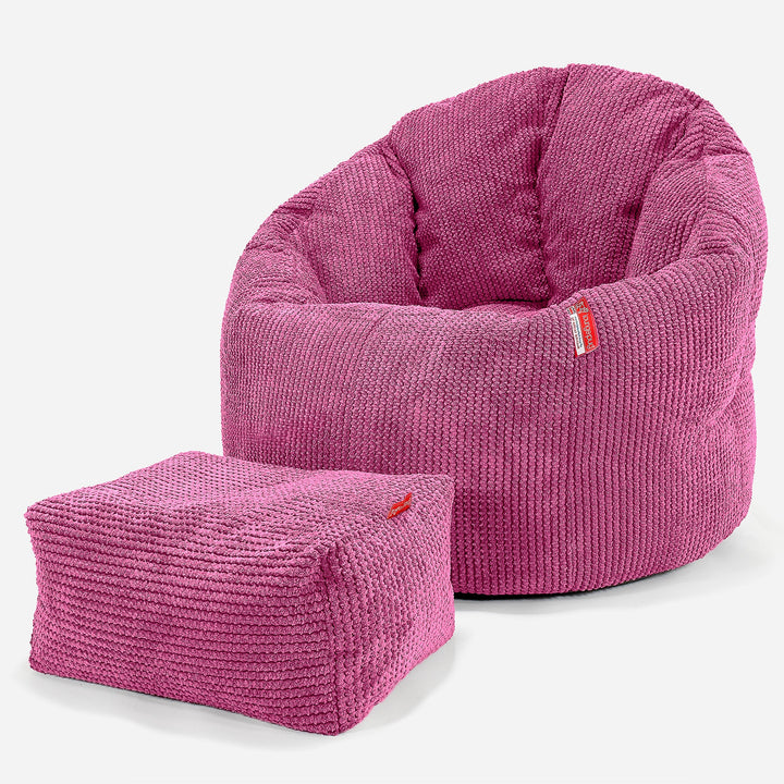 Összebújó Babzsákfotel - Pompon Rózsaszínű 02