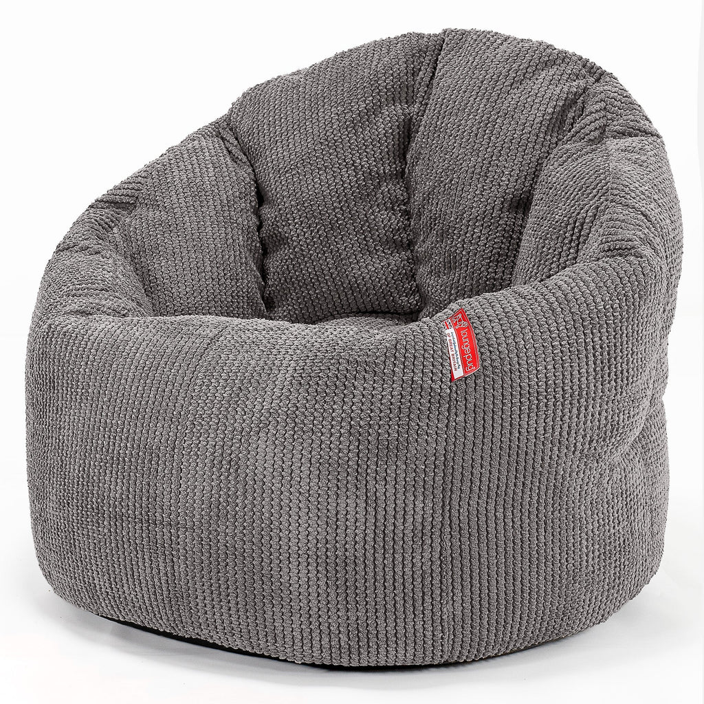 Összebújó Babzsákfotel - Pompon Szénfekete 01