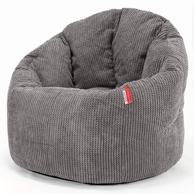 Összebújó Babzsákfotel - Pompon Szénfekete 01