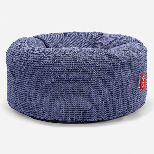 Nagyméretű, Kerek Puff - Pompon Bíbor 01