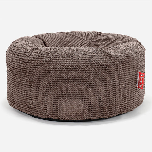 Nagyméretű, Kerek Puff - Pompon Csokoládé 01