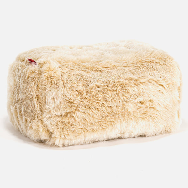 Kis Lábtartó - Puha Műszőrme Fehér 01
