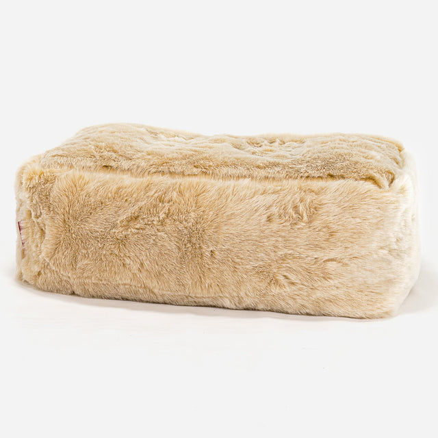 Nagy Lábtartó - Puha Műszőrme Fehér 01