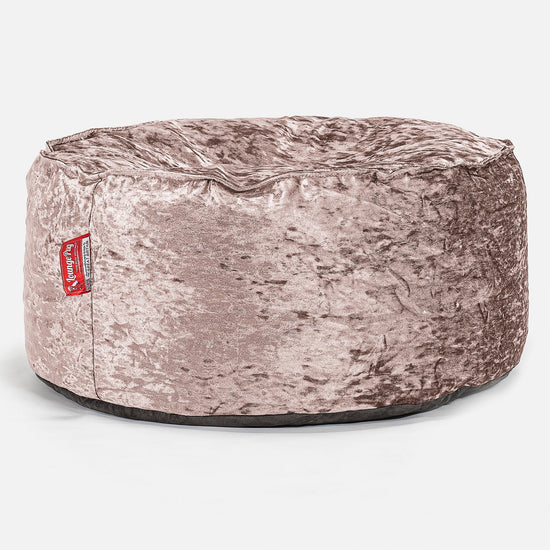 Nagyméretű, Kerek Puff - Retró Bársony Trüffel 01