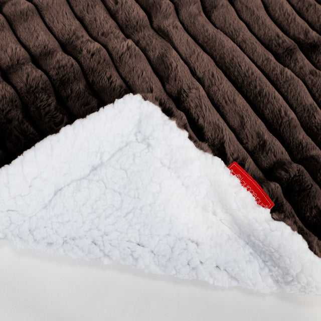 Sherpa Dísztakaró / Pléd Kanapéhoz - Ultra Plüss Kord Sable 02