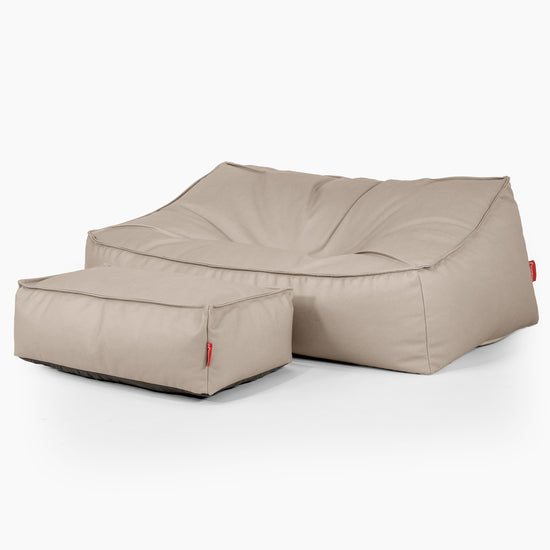 Sloucher Babzsák-Kanapé - Vegán Bőr Elefántcsont 02