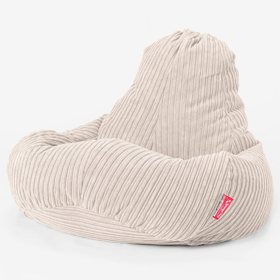 Ultra Lux Gamer Babzsákfotel - Klasszikus Kordbársony Elefántcsont 01