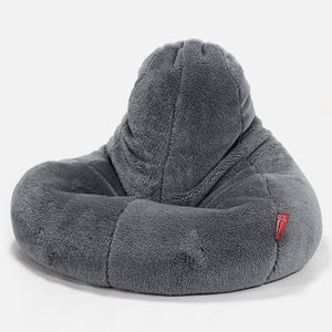 Ultra Lux Gamer Babzsákfotel - Teddy Műszőrme Sötétszürke