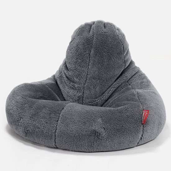 Ultra Lux Gamer Babzsákfotel - Teddy Műszőrme Sötétszürke 01