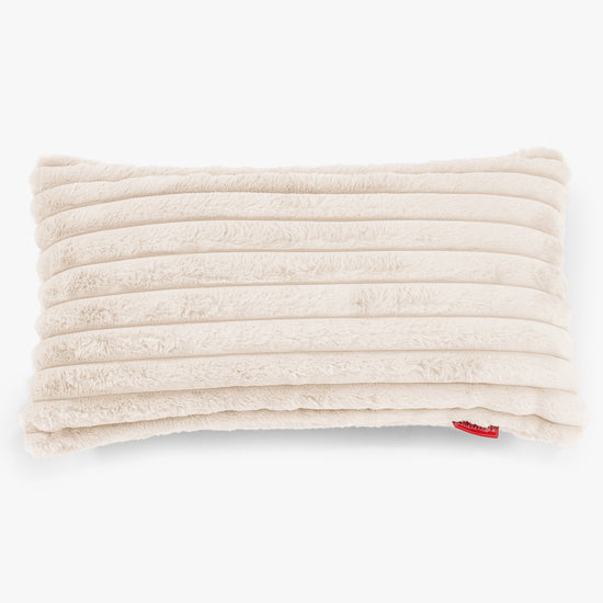 XL Négyszögletű Párnahuzat 40 x 80cm - Ultra Plüss Kord Tejszín 01