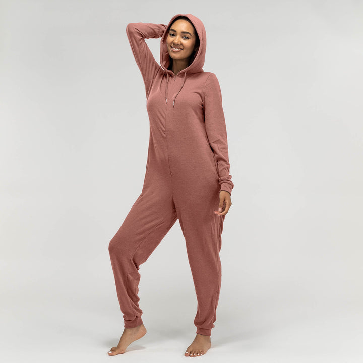 Női Jersey Egyrészes Kezeslábas - Rózsaszínű 02