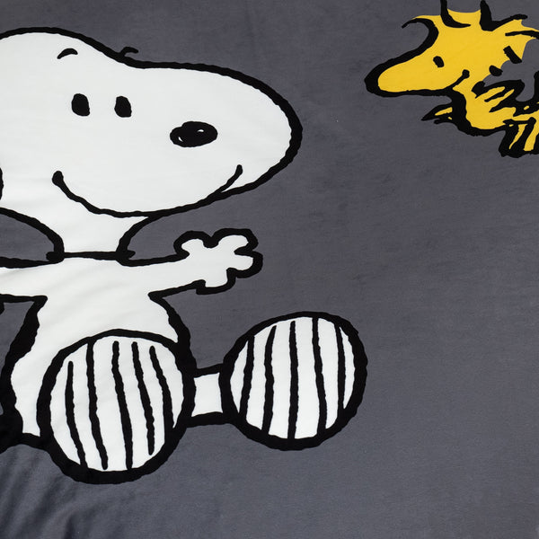 Snoopy Flexforma Junior Babzsákfotel Gyermekek Számára 2-14 Éves - Woodstock Fabric Close-up Image