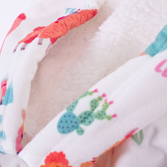 Túlméretezett Kapucnis Takaró / Pulóver Férfiaknak Vagy Nőknek - Minky Láma 05