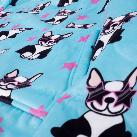 Túlméretezett Kapucnis Takaró / Pulóver Férfiaknak Vagy Nőknek - Minky Mopszli 05